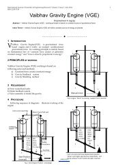 Vaibhav Gravity Engine (VGE) - International Journal of Scientific ...