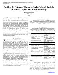 Seeking the Nature of Idioms: A Study in Idiomatic English ... - Ijsrp.org