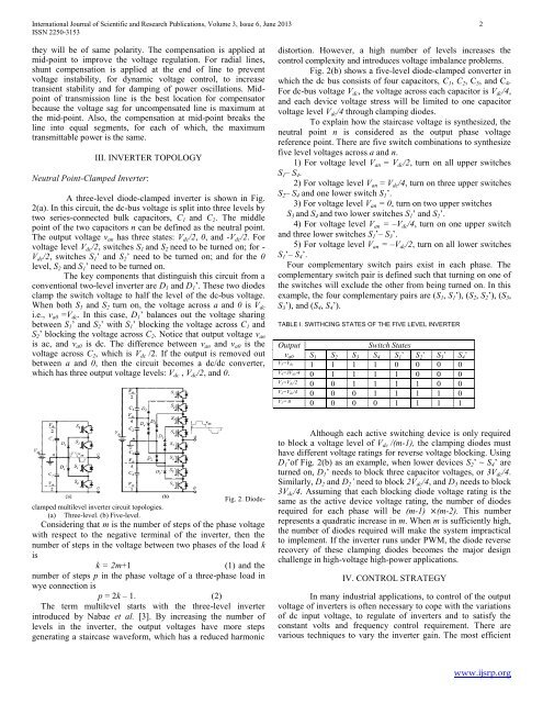 Reduction of THD in Diode Clamped Multilevel Inverter ... - Ijsrp.org