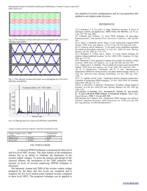 Reduction of THD in Diode Clamped Multilevel Inverter ... - Ijsrp.org