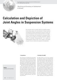 Calculation and Depiction of Joint Angles in Suspension Systems - ika