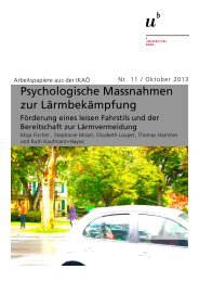 Psychologische Massnahmen zur Lärmbekämpfung - IKAÖ