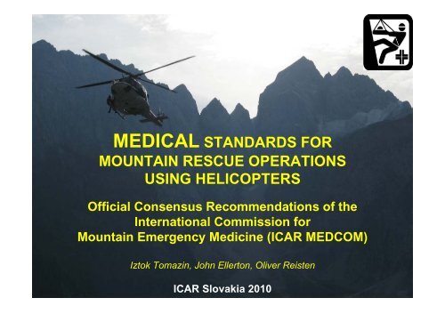 medical standards for mountain rescue operations ... - IKAR-CISA