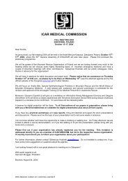 ICAR MEDICAL COMMISSION - IKAR-CISA