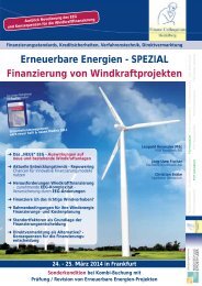 Erneuerbare Energien - SPEZIAL - Finanz Colloquium Heidelberg
