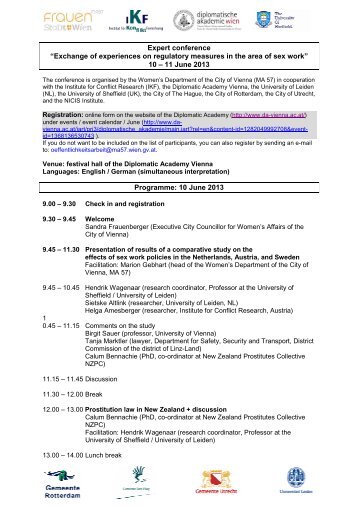 11 June 2013 Programme