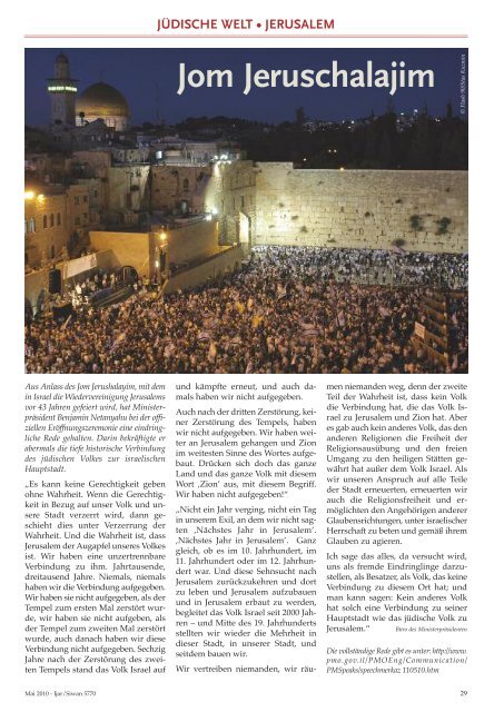 Mai 2010 als pdf herunterladen - Israelitische Kultusgemeinde Wien