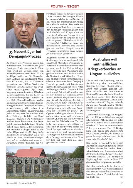 'Die Gemeinde' November 2009 als pdf herunterladen - Israelitische ...