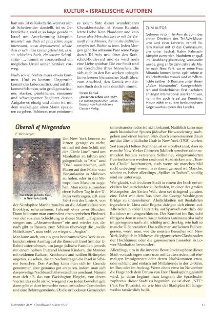 'Die Gemeinde' November 2009 als pdf herunterladen - Israelitische ...