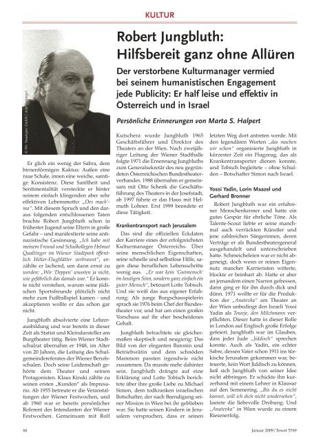 'Die Gemeinde' Januar 2009 als pdf herunterladen - Israelitische ...