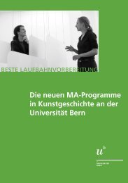 MA Flyer (pdf, 1.3 MB) - Institut fÃ¼r Kunstgeschichte - UniversitÃ¤t Bern