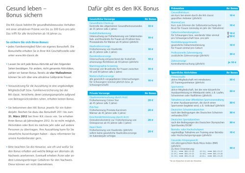 Versicherte ab 18 Jahren - IKK classic