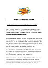 PRESSEINFORMATION - Heide Park