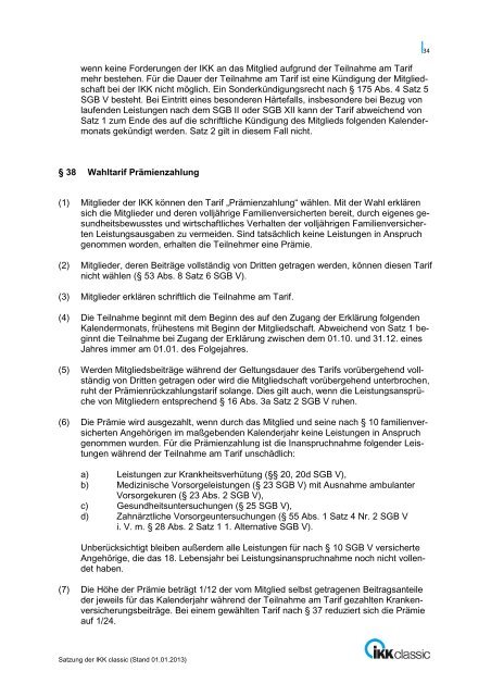 Satzung-KV_5 Satzungsnachtrag 10122012 - IKK classic