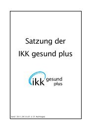 Satzung der IKK gesund plus