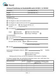 Antrag auf Gewährung von Haushaltshilfe nach § 38 SGB ... - IKK Nord