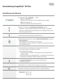 Kurzanleitung CoaguChek® XS Plus - Roche Diagnostics