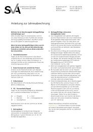 Anleitung zur Jahresabrechnung 2013 - SVA St.Gallen