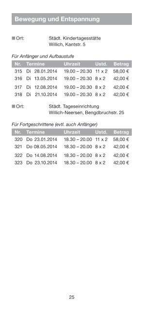 Kursprogramm 2014 - DRK Kreisverband Viersen e.V.