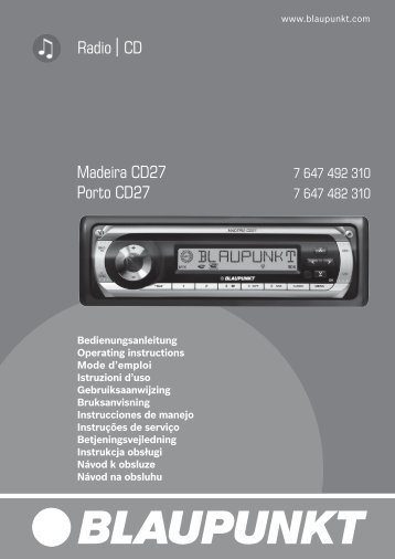 Radio CD Madeira CD27 Porto CD27 - Blaupunkt