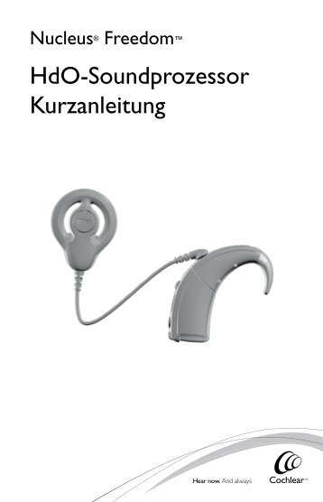 HdO-Soundprozessor Kurzanleitung - Cochlear