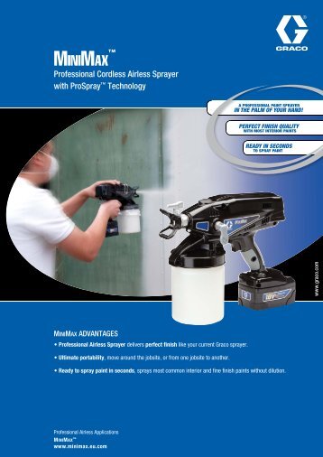 341310E , MiniMaxâ¢ Professional Cordless Airless Sprayer with ...