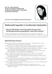 Handout - Institut fÃ¼r Kognitive Mathematik - UniversitÃ¤t OsnabrÃ¼ck