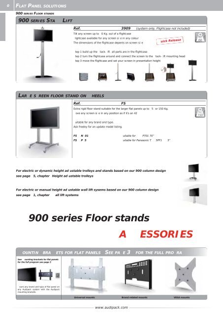 1000 series Flat panel Floor stands - Monitorhalterung.de