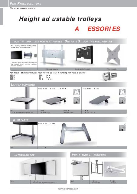 1000 series Flat panel Floor stands - Monitorhalterung.de