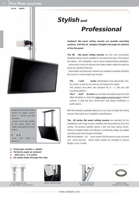 1000 series Flat panel Floor stands - Monitorhalterung.de