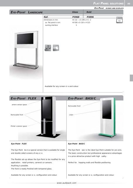 1000 series Flat panel Floor stands - Monitorhalterung.de