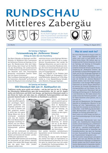 Ausgabe 23.08.2013 - Güglingen