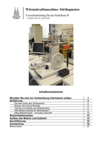 WÃ¤rmekraftmaschine: Stirlingmotor