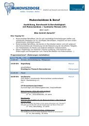 Mukoviszidose & Beruf - Mukoviszidose e.V.