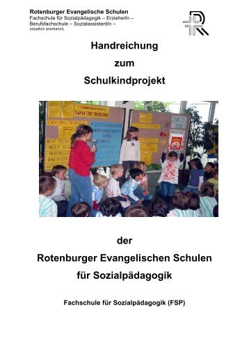 Handreichung zum Schulkindprojekt - Diakoniekrankenhaus ...