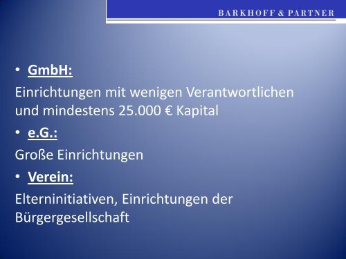 Der Verein als Rechtsträger für Bildungseinrichtungen in freier ...