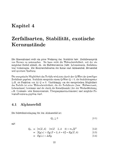 Kernphysik I H. Paetz gen. Schieck SS 2003 1 2. Juli 2005