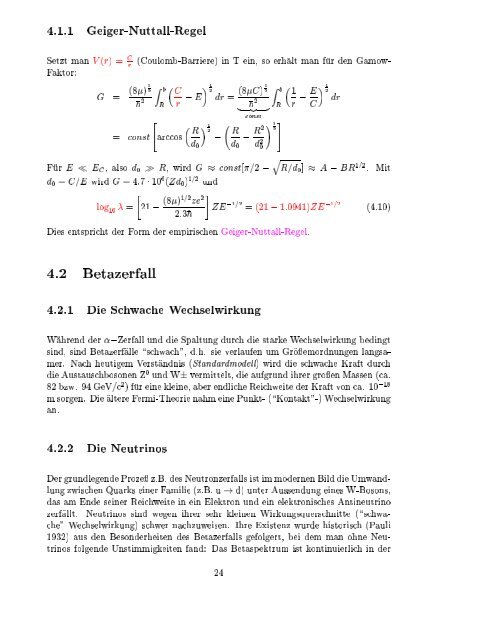 Kernphysik I H. Paetz gen. Schieck SS 2003 1 2. Juli 2005