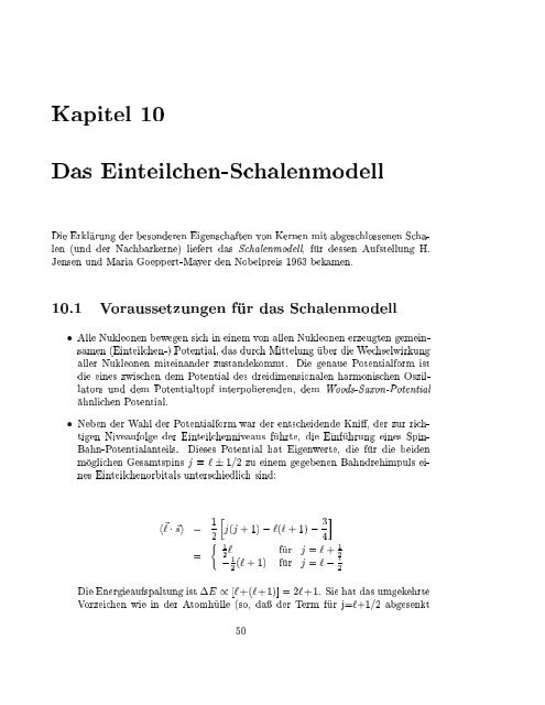 Kernphysik I H. Paetz gen. Schieck SS 2003 1 2. Juli 2005