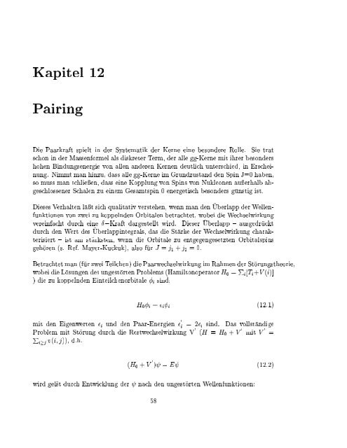 Kernphysik I H. Paetz gen. Schieck SS 2003 1 2. Juli 2005