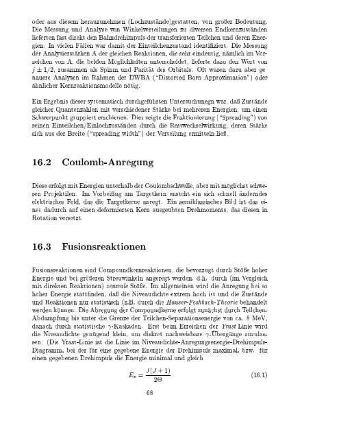 Kernphysik I H. Paetz gen. Schieck SS 2003 1 2. Juli 2005