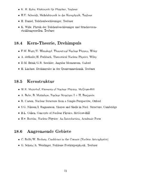 Kernphysik I H. Paetz gen. Schieck SS 2003 1 2. Juli 2005