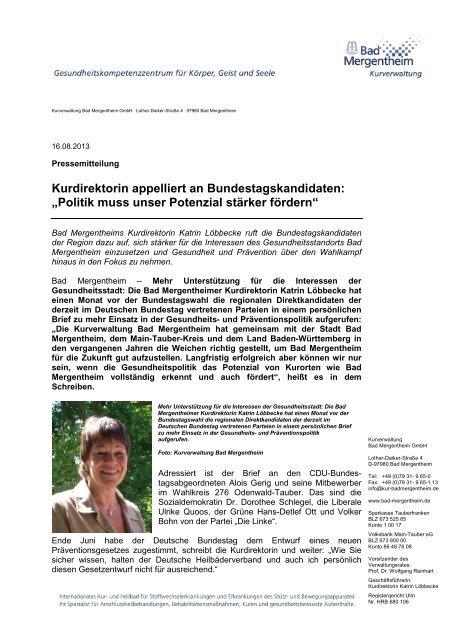 Mailing BM Bundestagswahl - Bad Mergentheim