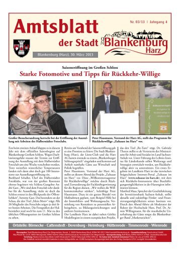 Amtsblatt - Blankenburg