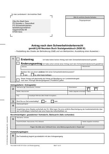 Antrag nach Schwerbehindertenrecht (application/pdf ... - Stadt Gera