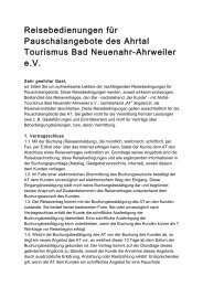 Reisebedingungen Pauschalangebote PDF - Ahrtal