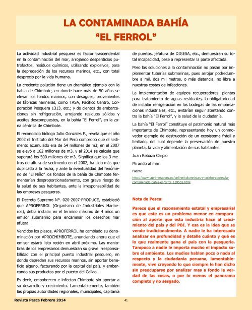 Revista Pesca Febrero 2014