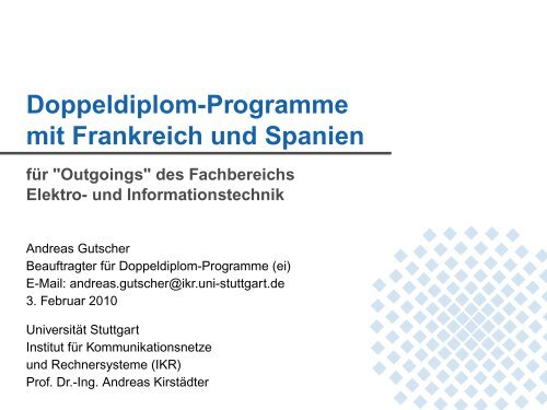 Vortragsfolien (PDF) - Institut für Kommunikationsnetze und ...