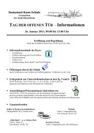 TAG DER OFFENEN TÃR â Informationen - Immanuel-Kant-Schule ...