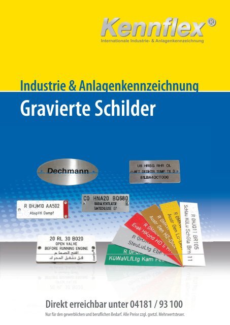 Gravierte Schilder - Kennflex